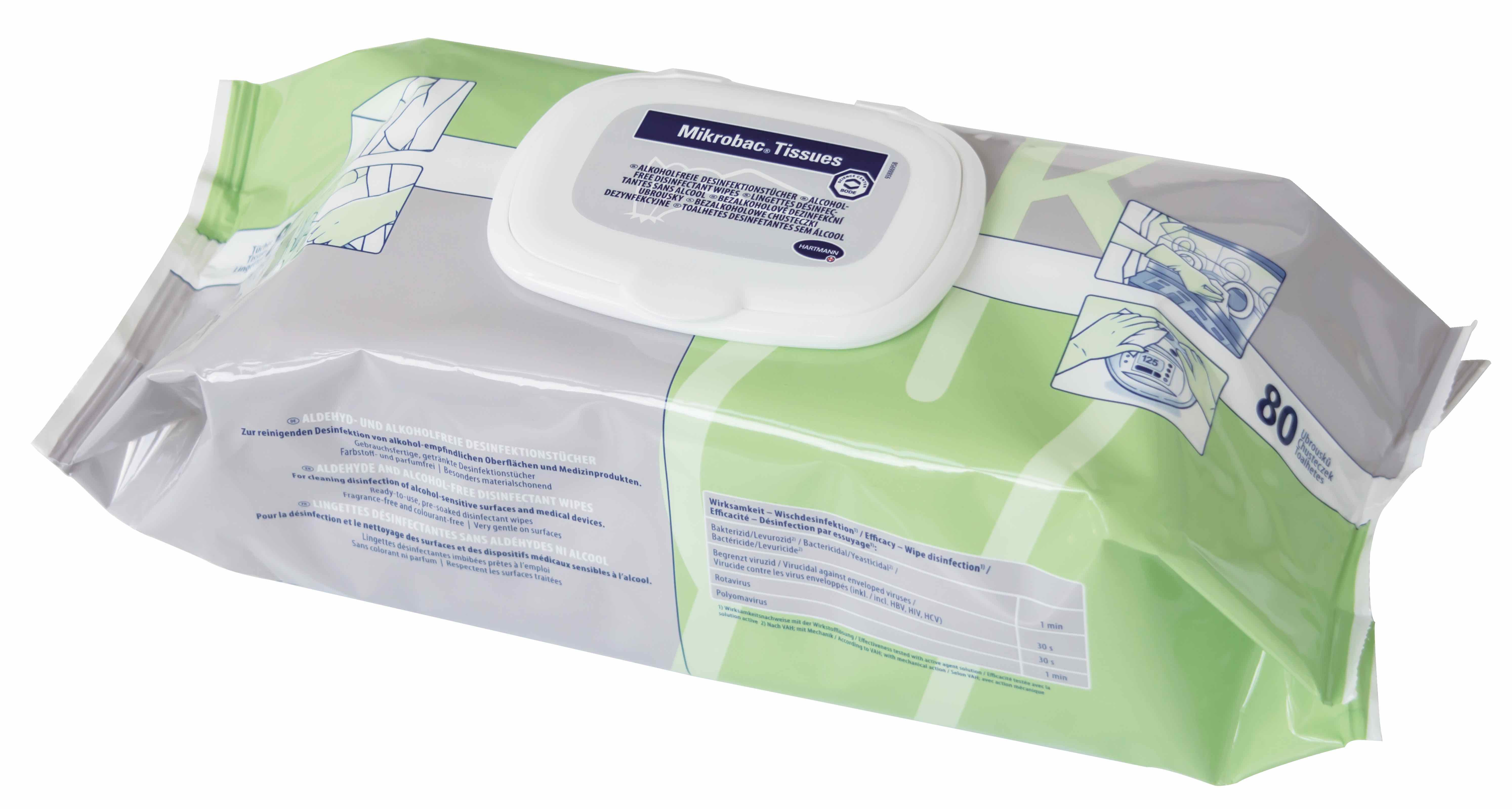 Bode Mikrobac® Tissues Desinfektionstücher - 80 Tücher