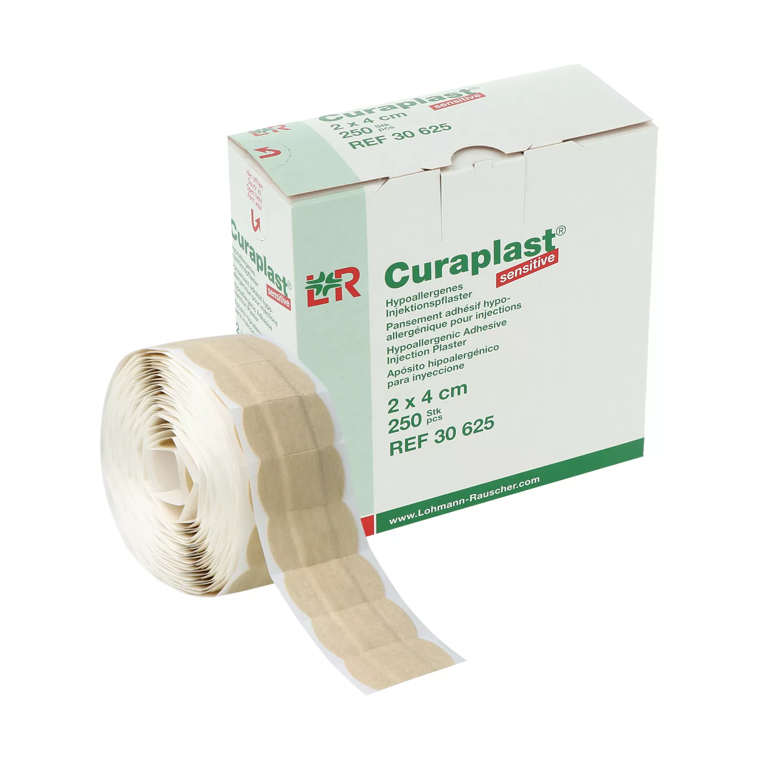  Curaplast sensitive Injektionspflaster / 2 x 4cm / 250 St. p.P. / PZN: 07378575