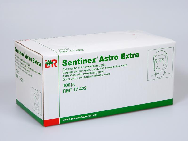 Sentinex Astro Extra Astrohaube mit Schweißband, grün, 100Stk (REF 17422)