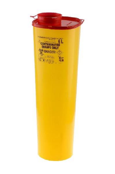Kanülen-Entsorgungsbox 6 Liter XL PK 16 gelb extra lang (REF 163798)