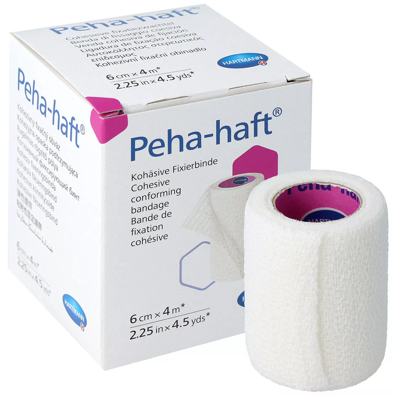 Hartmann Peha-haft®  Fixierbinde / weiß /  latexfrei / 6cm x 4m  / 1 St. p.P. / PZN: 16880569