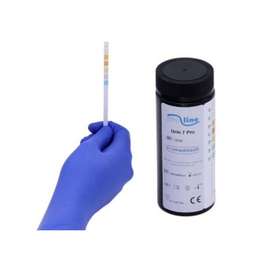 Urin 7 Pro / Leuko, Blut, Nitrit, Protein, Glukose, pH, Keton / Teststreifen / 100 St. p.P. / REF: 12026