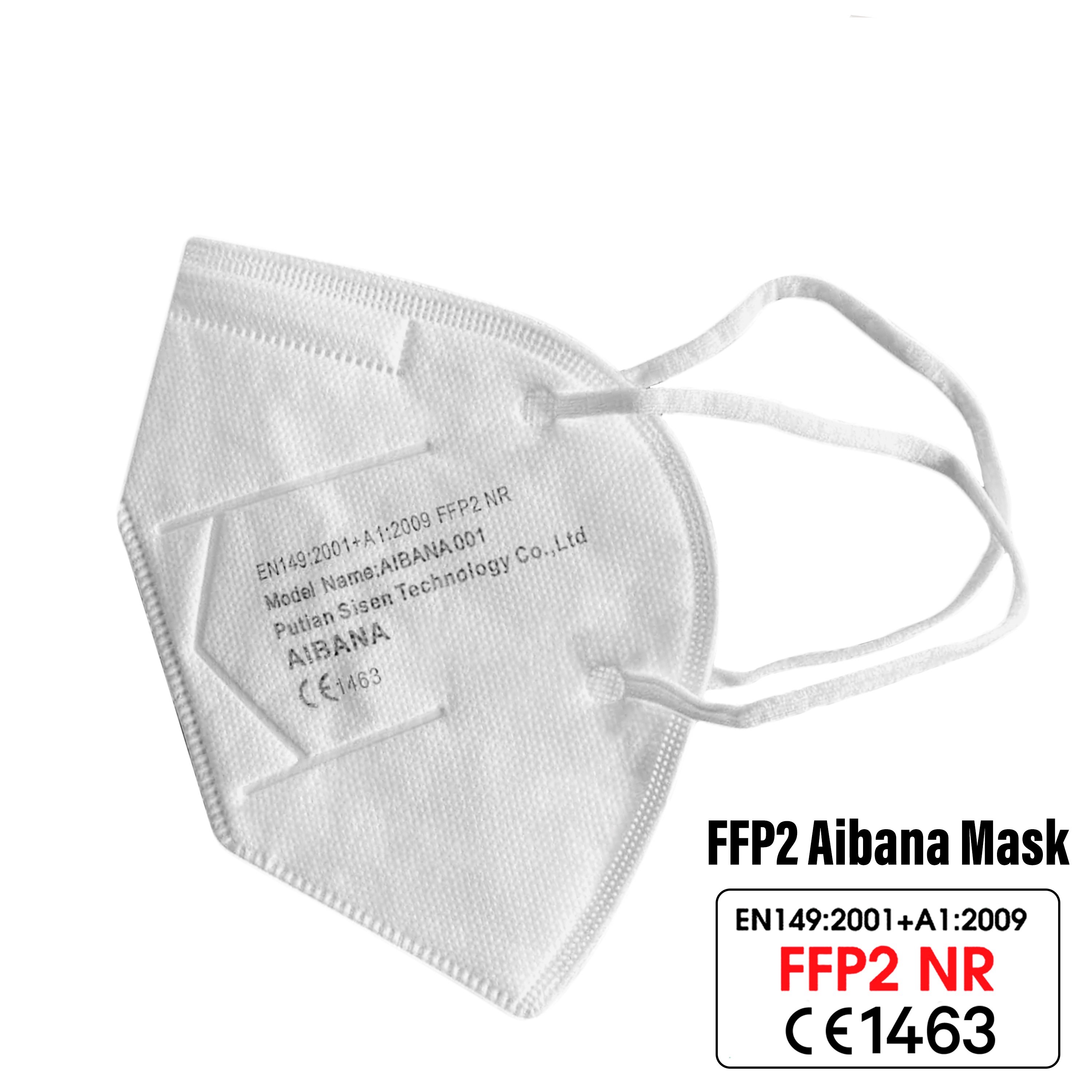 FFP2 NR Masken Aibana Modell 001 - 20 Stück einzeln verpackt