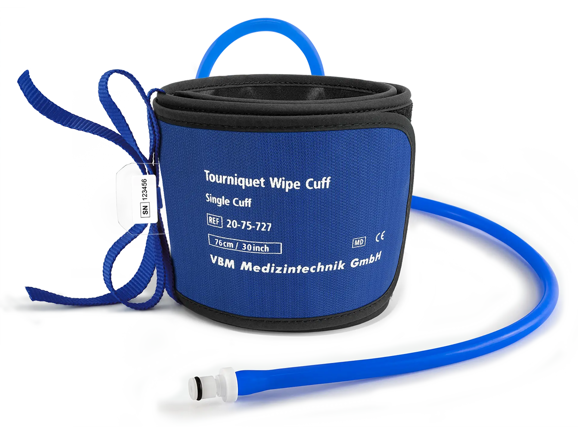 Tourniquet Wipe Cuff / Einfachmanschette, wiederverwendbar/ 1 St. p.P. / Gr. 30 x 6 cm / Farbe: Blau / REF: 20-75-710