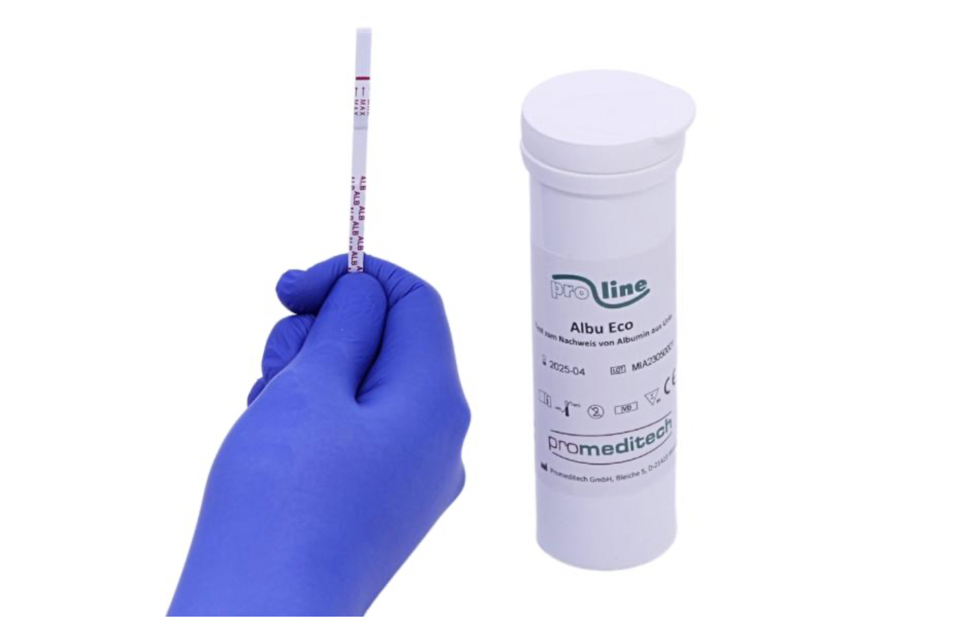 Albu Eco / Albumin / Teststreifen in der Dose  / 20 St. p.P. /  REF: 12029