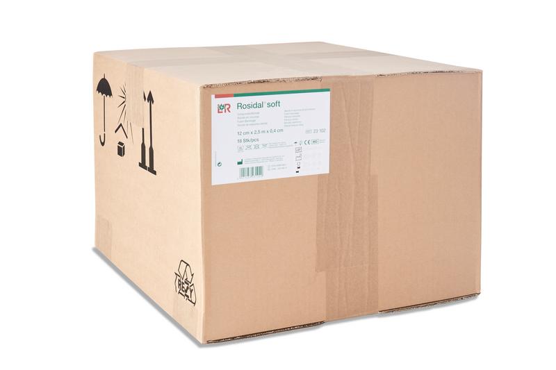 Rosidal soft Schaumstoffbinde 12cmx0,4cmx2,5m, lose im Kt., 18 Stk. (REF 23102)