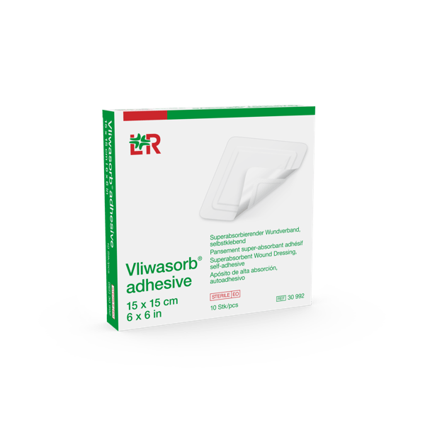 Vliwasorb adhesive Wundverband steril, 15x15cm, 10 Stück (REF 30992) / PZN: 09245795
