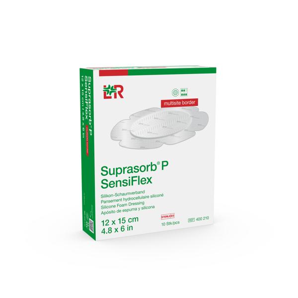 Suprasorb P SensiFlex PU-Schaumverband steril, multisite border, 12x15cm, 10Stk (REF 400210)