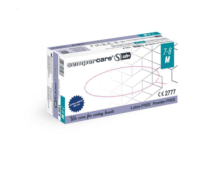 Sempercare Safe+ US-Handschuh Nitrile ungepudert, blau, Gr. S, 100 Stk (REF 149761)