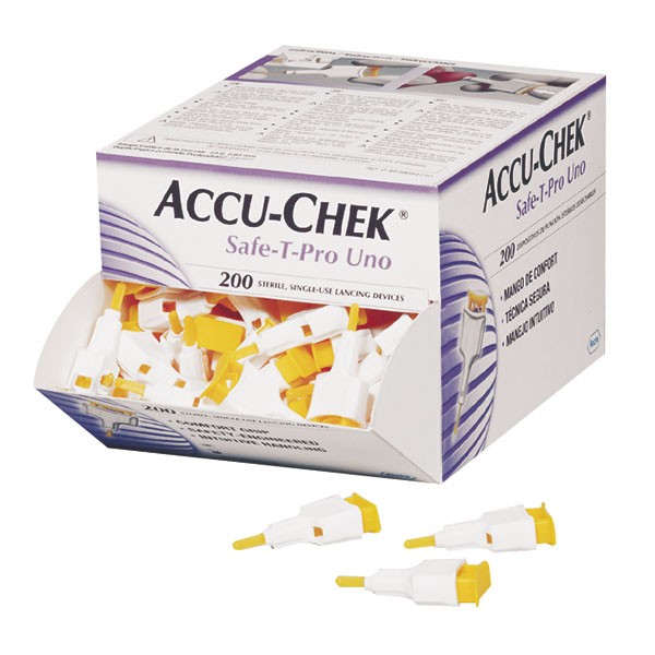 Accu-Chek Safe-T-Pro Uno, 200 St. p.P. / PZN: 06143663