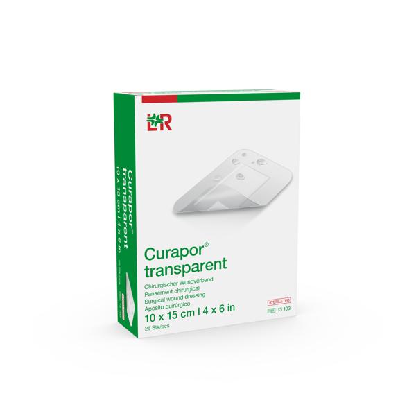 Curapor transparent Wundverband steril, 10x15cm, 25 Stück (REF 13103)