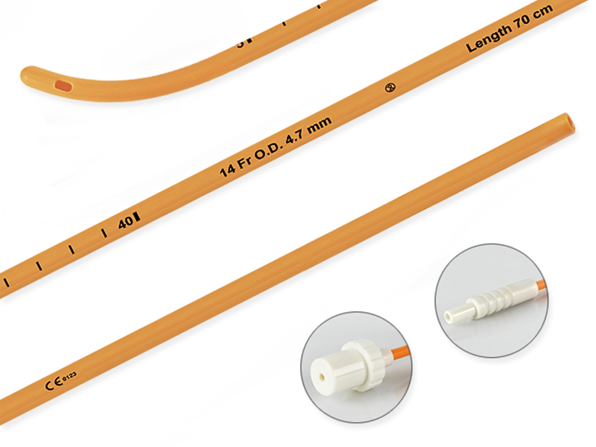 i-Bougie / Inklusive zwei O2 Konnektoren, zum Einmalgebrauch, steril / 5St. p.P. / Gr. 14 Fr / 70cm / Für Trachealtubus: ≥ 6.0 mm I.D. / REF: 33-70-700-1