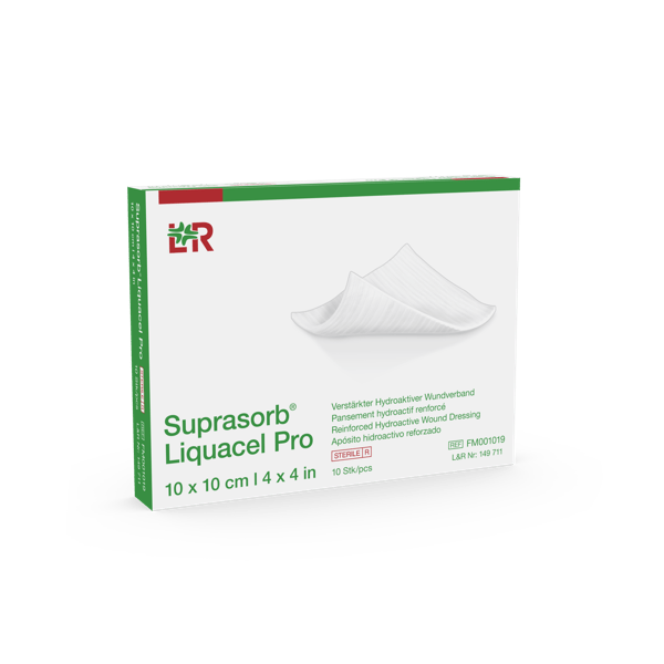 Suprasorb Liquacel Pro steril, 10x10cm, 10 Stück (REF 149711) / PZN: 18772660