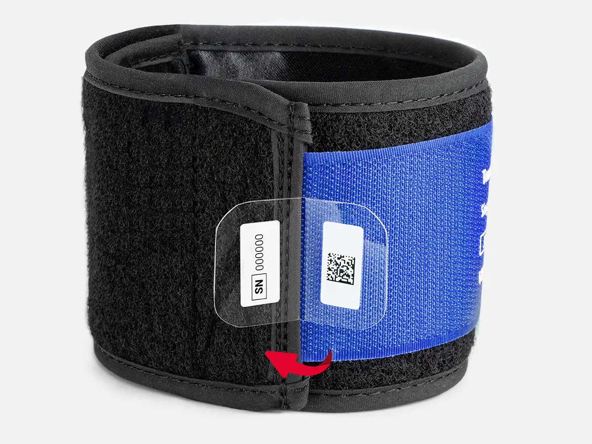 Tourniquet Wipe Cuff / Einfachmanschette, wiederverwendbar/ 1 St. p.P. / Gr. 30 x 6 cm / Farbe: Blau / REF: 20-75-710