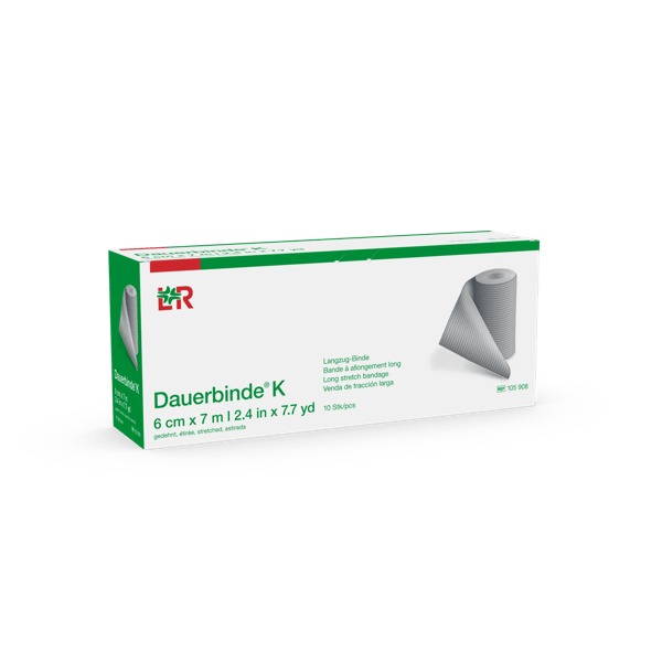 Dauerbinde K Langzugbinde 6cmx7m,10 St.lose im Kt. (REF 105908)