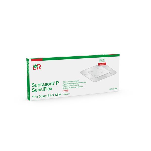 Suprasorb P SensiFlex PU-Schaumverband steril, border, 10x30cm, 5Stk (REF 400206) / PZN: 19445360