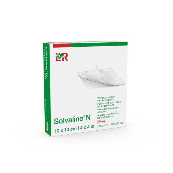 Solvaline N Wundkompresse steril, 10x10cm, 10 Stück (REF 280009)