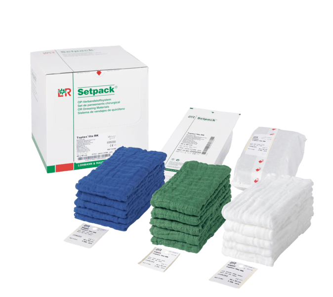 Setpack Toptex lite Bauchtuch RK 50x60cm, weiß, 6fach, 2 Stk, steril (REF 15019)