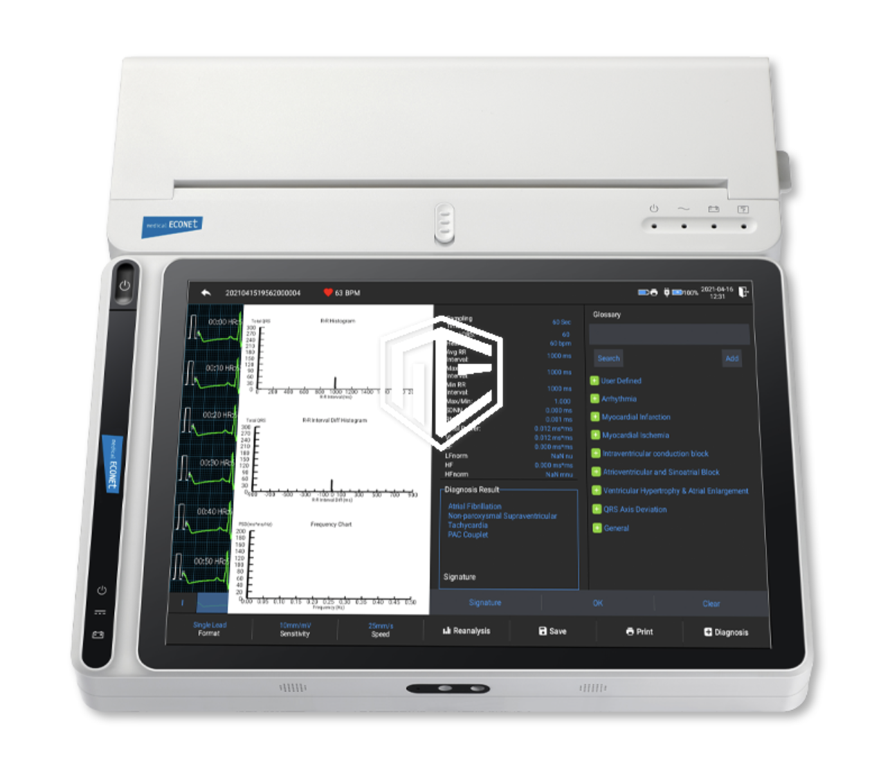 Cardio M PAD 10 / inkl. Docking-Drucker (Tablet-EKG) / REF:  30.11-6002 
