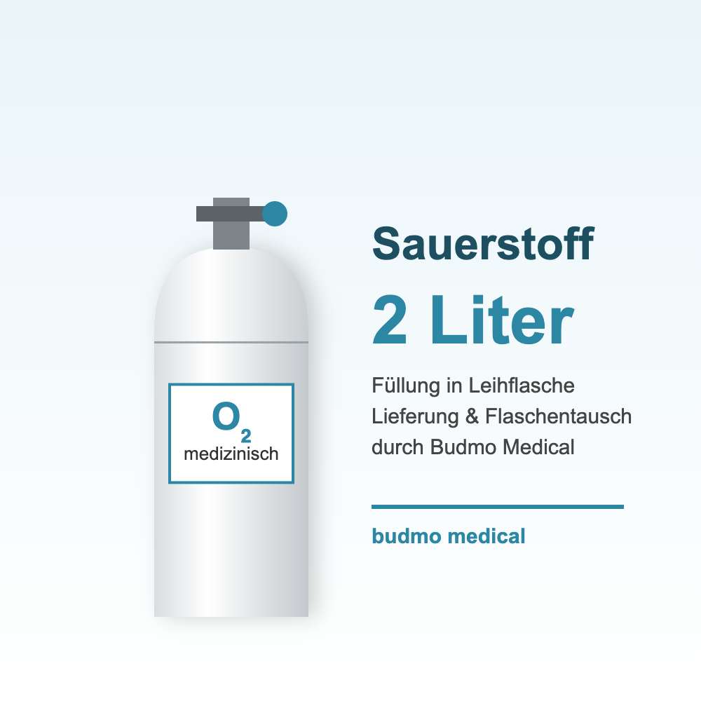 Medizinischer Sauerstoff – Füllung 2 Liter / 200 bar