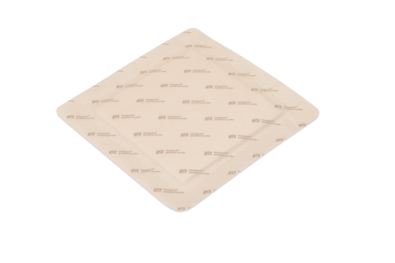 Vliwasorb sensitive border mit Silikon steril, 10x10cm, 10 Stück (REF 159558) / PZN: 19223820