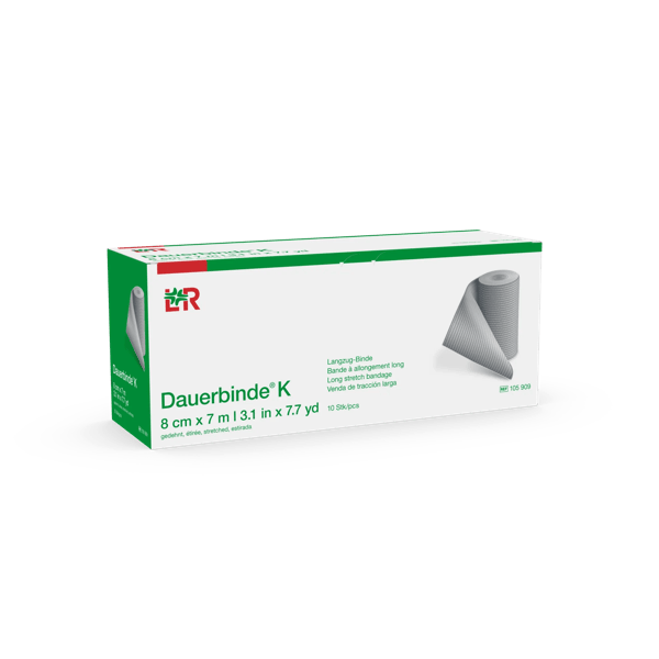 Dauerbinde K Langzugbinde 8cmx7m,10 St.lose im Kt. (REF 105909) / PZN: 12588932