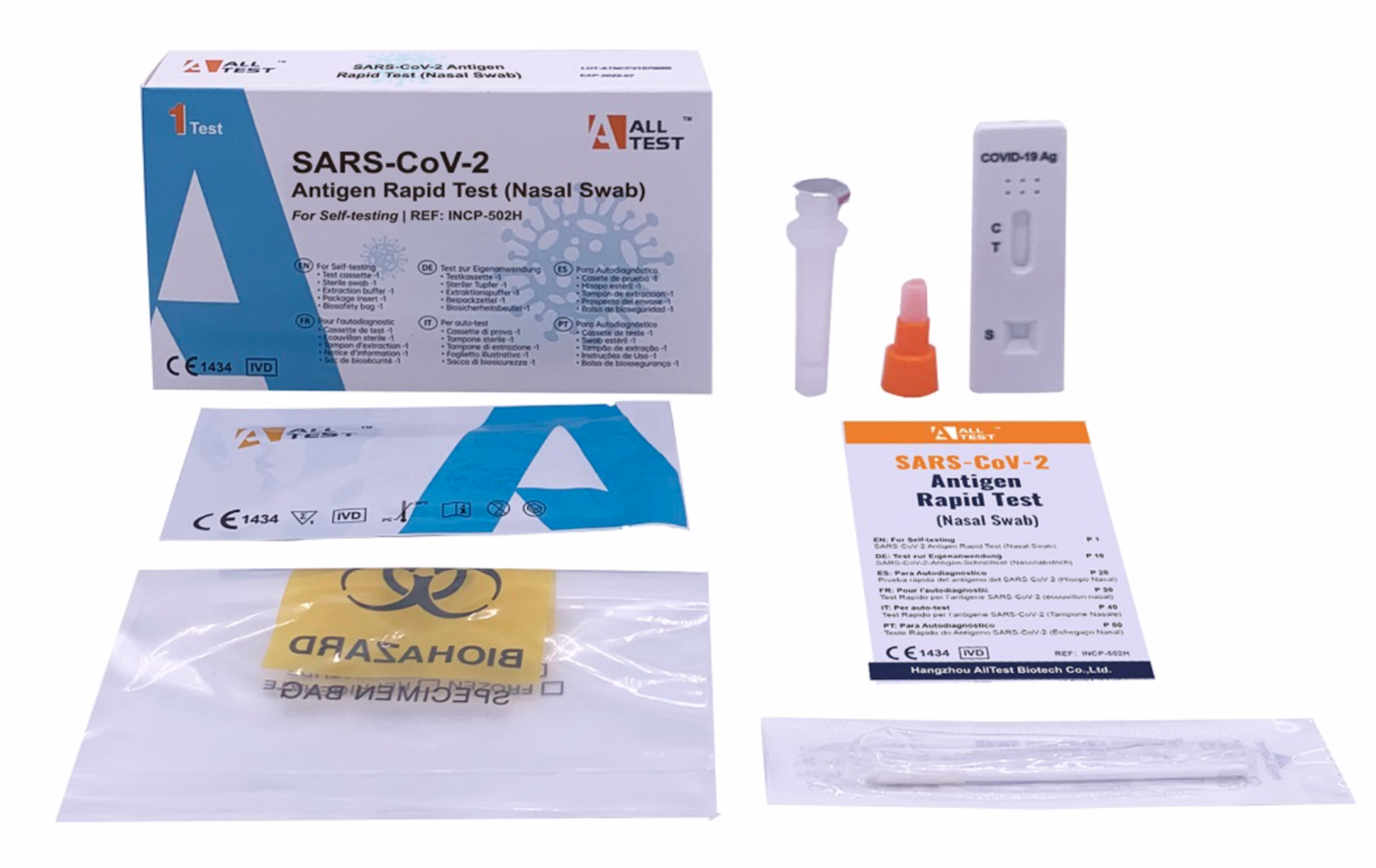 Alltest SARS-CoV-2 Antigen Selbsttest - einzeln verpackt - Laientest