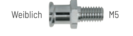  Luer Lock Konnektor / Mit M5-Gewinde /  Weiblich / 5 St. p.P. / REF: CHLLF05