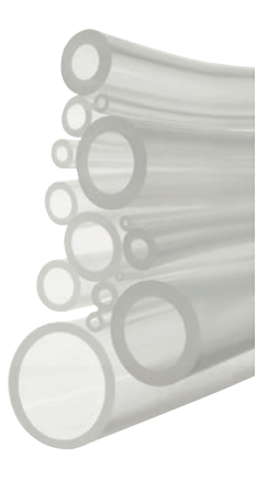 Glatter Silikonschlauch / Farbe: transparent /  1.0 / 0.5 / 2.0 / 25 m p.P. / REF: 68-010-05