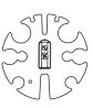  Schlauchhalterungsplatten / Universal, drehbar / 1 St. p.P. / REF: 79-000-14
