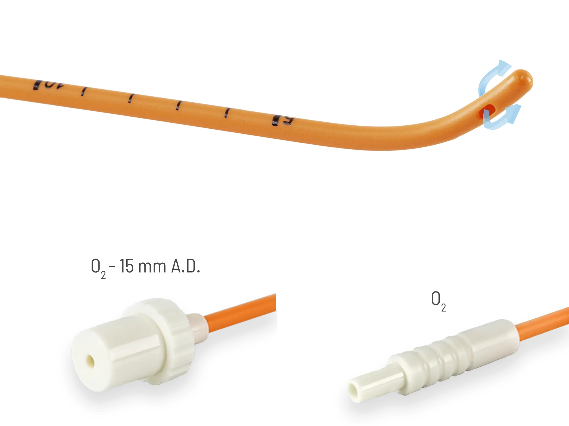 i-Bougie / Inklusive zwei O2 Konnektoren, zum Einmalgebrauch, steril / 5St. p.P. / Gr. 14 Fr / 70cm / Für Trachealtubus: ≥ 6.0 mm I.D. / REF: 33-70-700-1