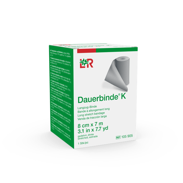 Dauerbinde K Langzugbinde 8cmx7m, einzeln verpackt (REF 105905) / PZN: 12589009