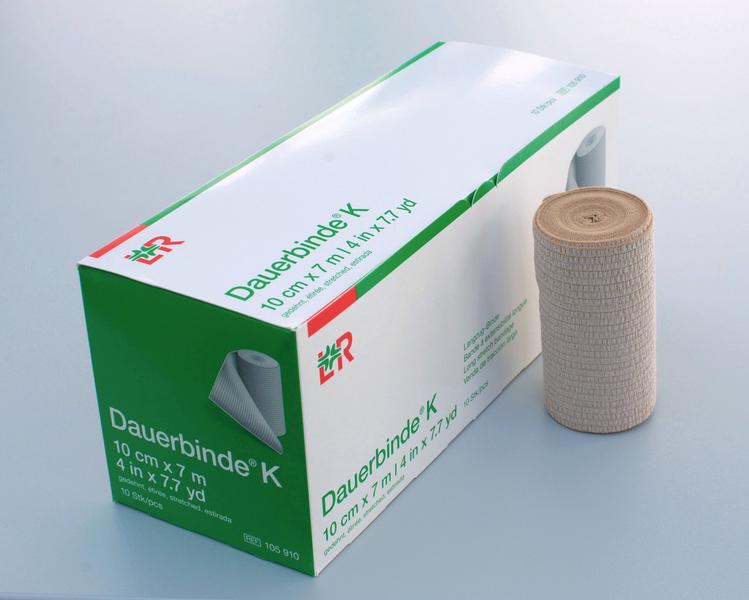 Dauerbinde K Langzugbinde 10cmx7m, 10 St.lose im Kt. (REF 105910)