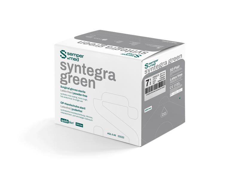 Sempermed Syntegra Green OP-Handschuh polyisopren, pf, grün, Gr. 6,5, 50 Paar (REF 139632)