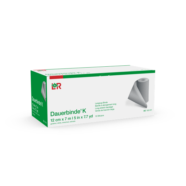 Dauerbinde K Langzugbinde 12cmx7m,10 St.lose im Kt. (REF 105911)