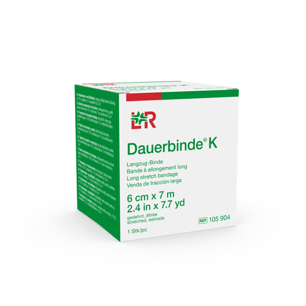 Dauerbinde K Langzugbinde 6cmx7m, einzeln verpackt (REF 105904)