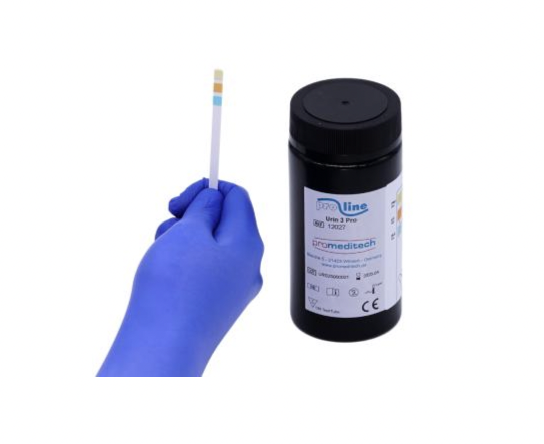 Urin 3 Pro / Glukose, pH, Protein / Teststreifen / 100 St. p.P. / REF: 12027